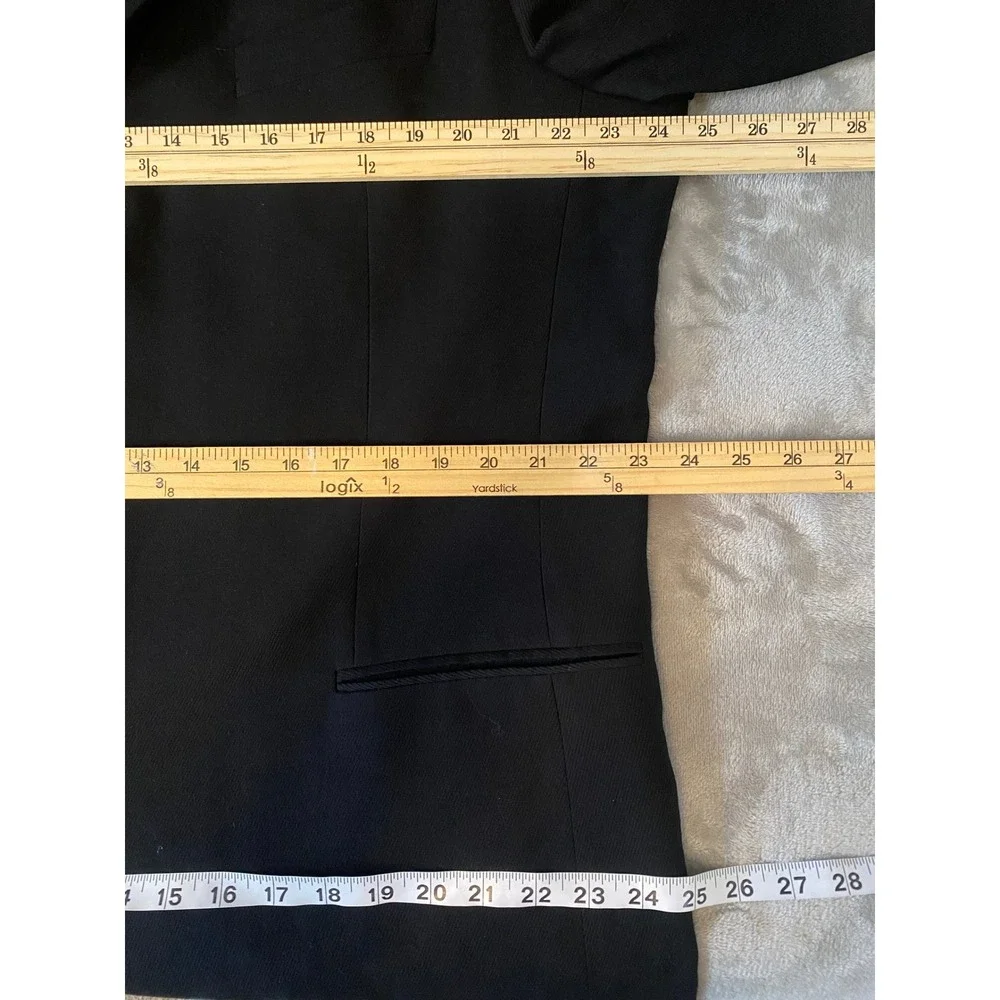 Hugo Boss Blazer Mens 46L Black Einstein US 100% Virgin Wool 3-Button USA Made